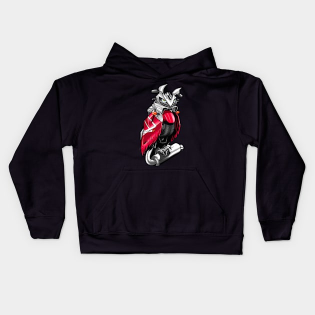 Honda CBR F4i Owl Kids Hoodie by MOTORIND